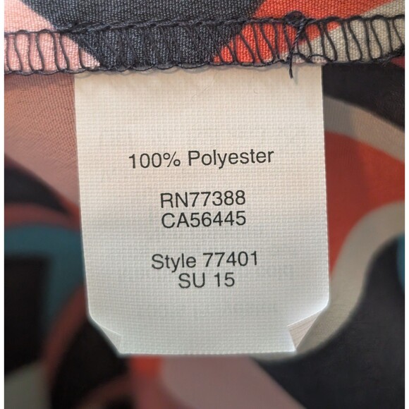 J Crew Blouse Size S Geometric Print Modern Short Sleeve Top Career - Picture 7 of 8